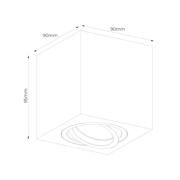 Fantasia OLALA square sandy white GU10 max 50W not incl.