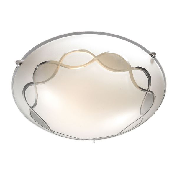 Fantasia SIRI ceiling lamp E27 1x60W Chrome + White glass