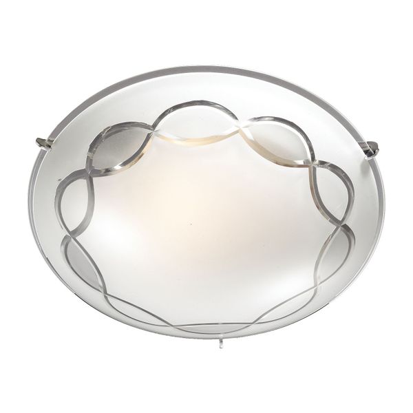 Fantasia SIRI ceiling lamp E27 2x60W Chrome + White glass