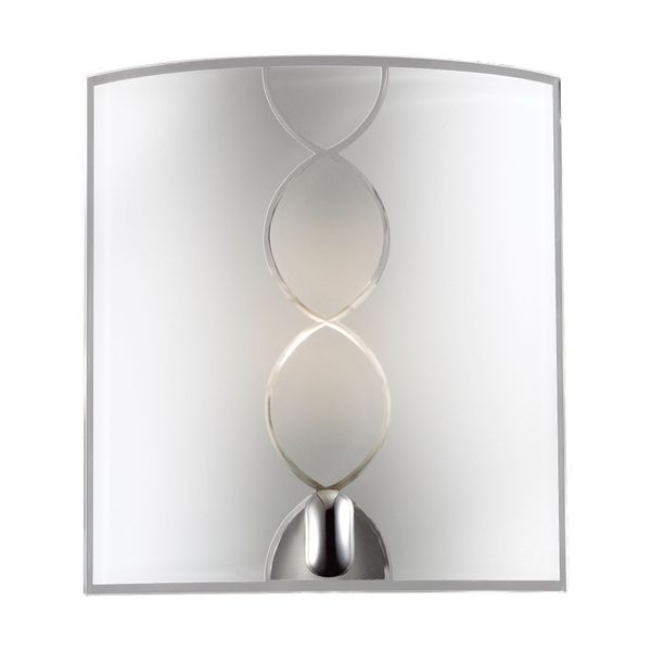 Fantasia SIRI wall lamp E27 1x60W Chrome + White glass