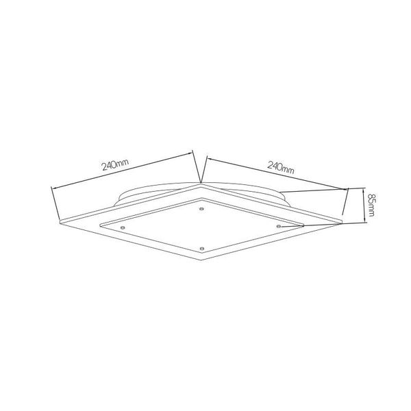 Fantasia ASARI ceiling lamp E27 1x60W Chrome + white glass