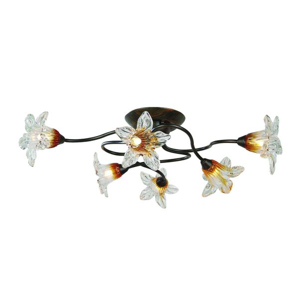 Fantasia MEGAN ceiling lamp 6x G9 LED incl Black/red