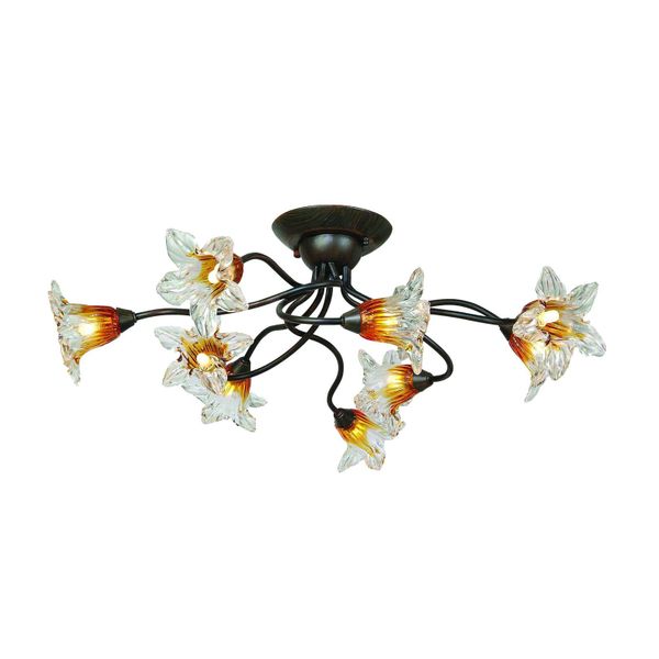 Fantasia MEGAN ceiling lamp 9x G9 LED incl Black/red