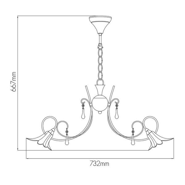 Fantasia TABOR susp. lamp chrome 8xG9 LED incl.