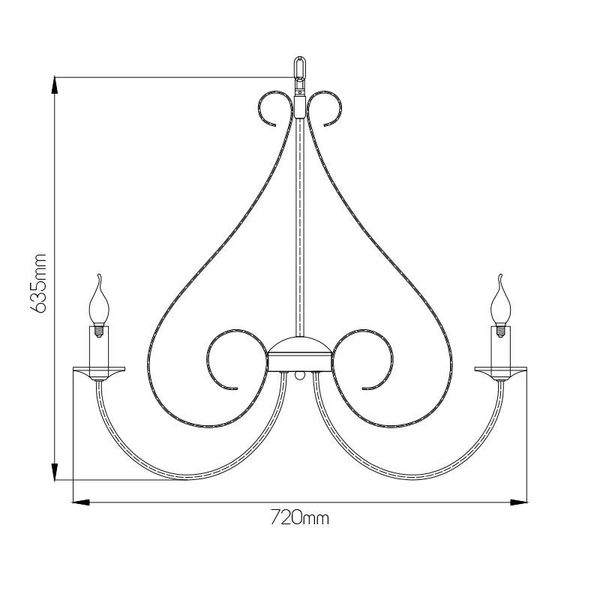 Fantasia MARQUIS pendant 5x E14 old white