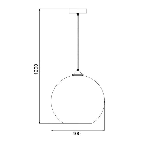 Fantasia ROGODO susp. smoke grey 40cm 1x E27