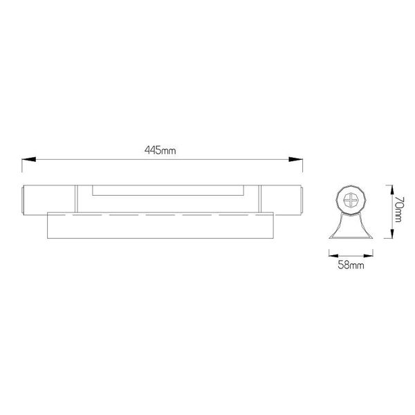 Fantasia TOUR 5W wallamp 400lm 3000K Matt Silver