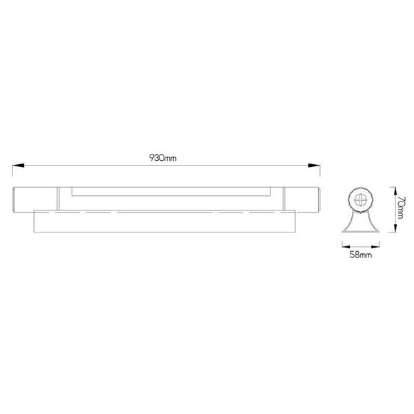 Fantasia TOUR 18w LED wallamp 1076lm 3000K Matt Silver 93cm