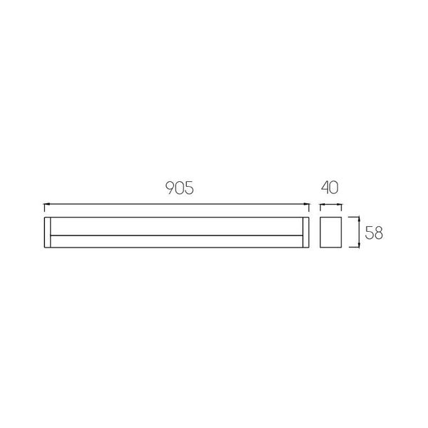 Fantasia SKEELER 18W LED wallamp 1306lm 3000K BLACK