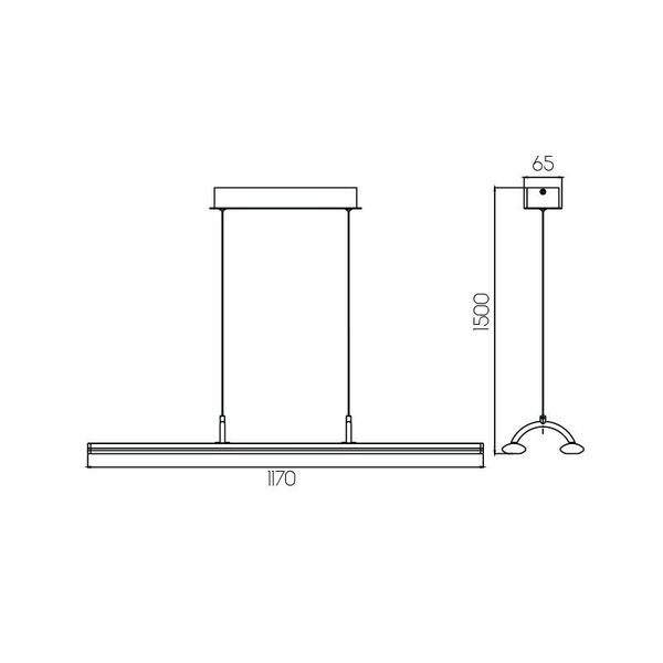 Fantasia LINO LED 2x24Watt 3290lm Pendant 3000K white