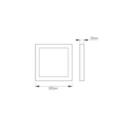 Fantasia FLUKE  CCT square 24W SMD LED 3000K 1920lm 30 wit