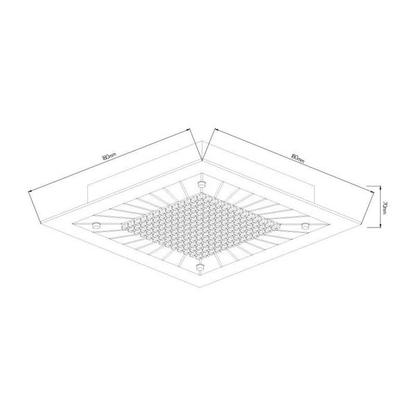 Fantasia KARAL ceiling light Led 7W 800Lm 3000K Square