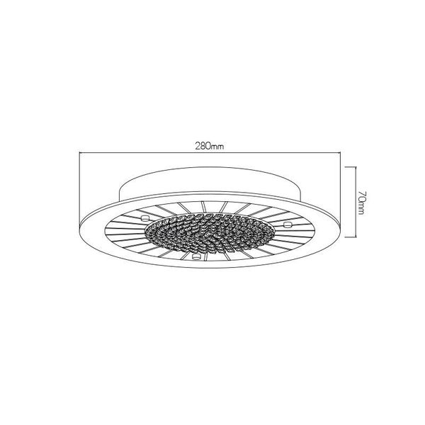 Fantasia KARAL ceiling light Led 12W 1140Lm 3000K Round