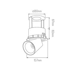 Fantasia MITROX recessed spot black / empty body