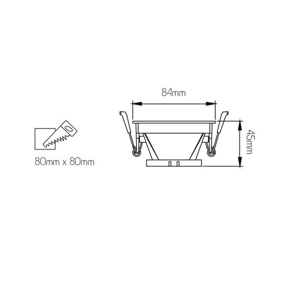 Fantasia TETIZ Square white recessed downlight GU10 excl