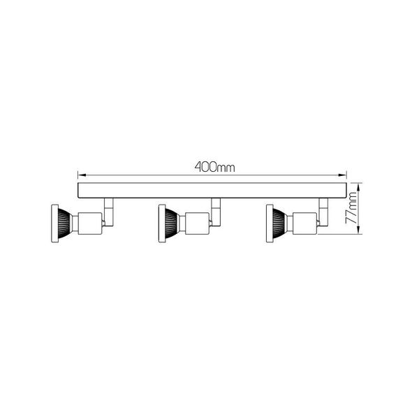 Fantasia ROBUS spot head 3xGU10 5W LED black/Chrome