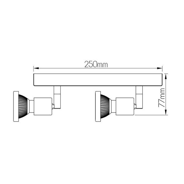 Fantasia ROBUS 2L GU10 LED 5W dim incl. black / bronze