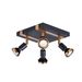 Fantasia ROBUS 4L sqr GU10 LED 5W dim incl. black / bronze