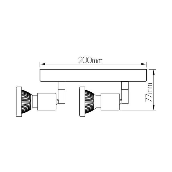 Fantasia ROBUS 4L sqr GU10 LED 5W dim incl. black / bronze