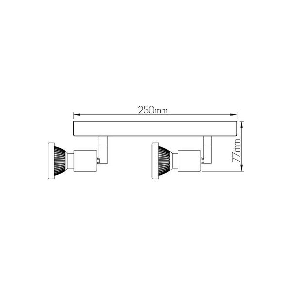 Fantasia ROBUS spot head 2xGU10 5W LED white/Chrome