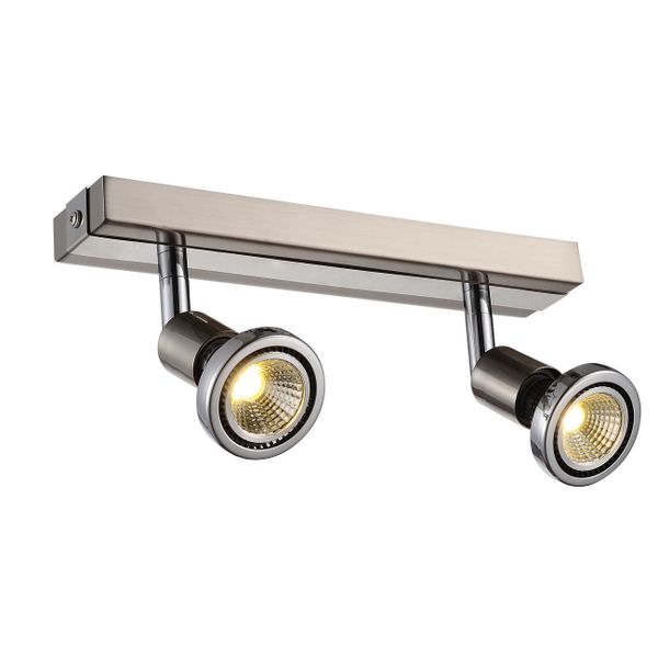 Fantasia ROBUS spot head 2xGU10 5W LED satin-chrome/Chrome