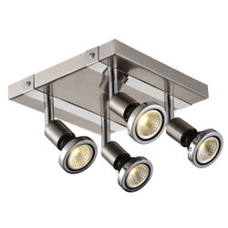 Fantasia ROBUS square spot head 4xGU10 5W LED satin chrome/Chrome