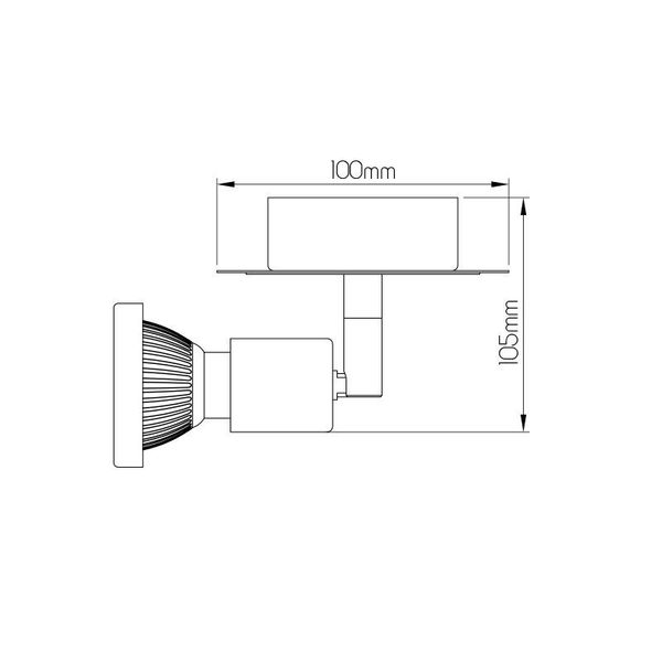 Fantasia XZIBIT spot head 1xGU10 5W LED  black/Chrome