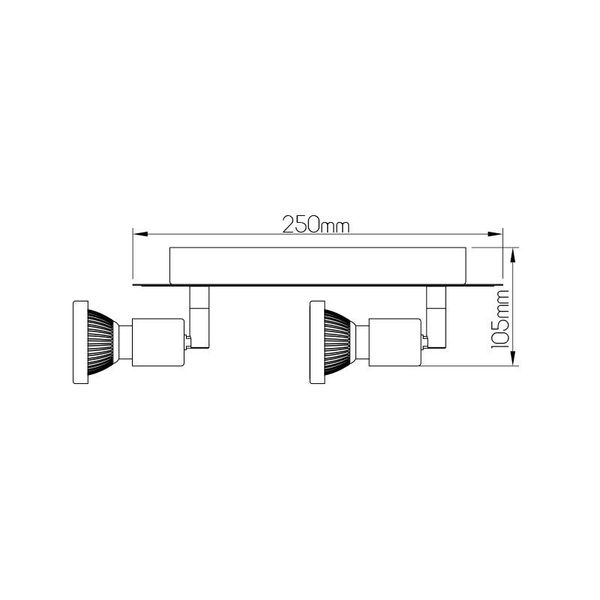 Fantasia XZIBIT spot head 2xGU10 5W LED  black/Chrome