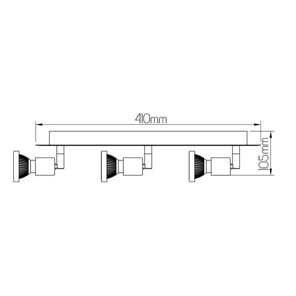 Fantasia XZIBIT spot head 3xGU10 5W LED black/Chrome