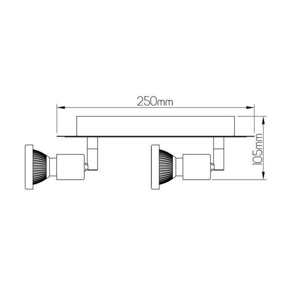 Fantasia XZIBIT spot head 4xGU10 5W LED black/Chrome