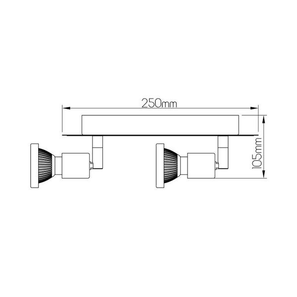 Fantasia XZIBIT 2L GU10 LED 5W dim incl. black / bronze