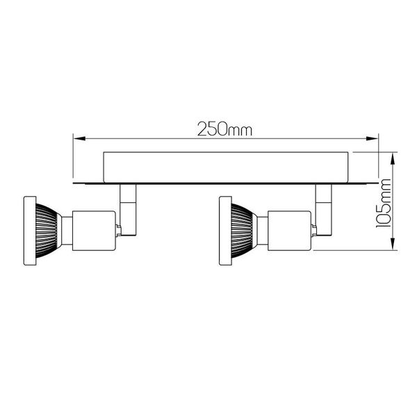 Fantasia XZIBIT 4L GU10 LED 5W dim incl. black / bronze