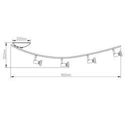 Fantasia XZIBIT 4L arc GU10 LED 5W dim incl. black / bronze