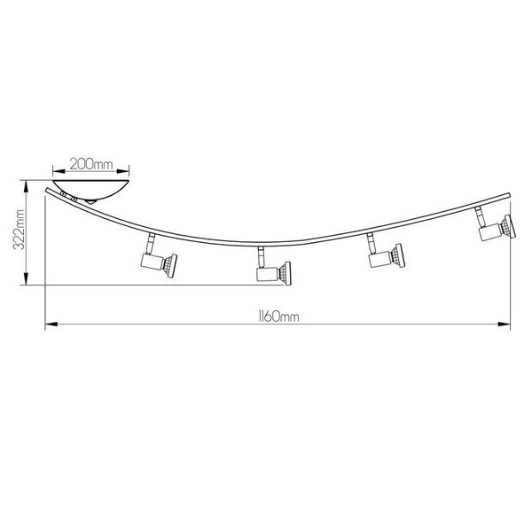 Fantasia XZIBIT 4L arc GU10 LED 5W dim incl. black / bronze