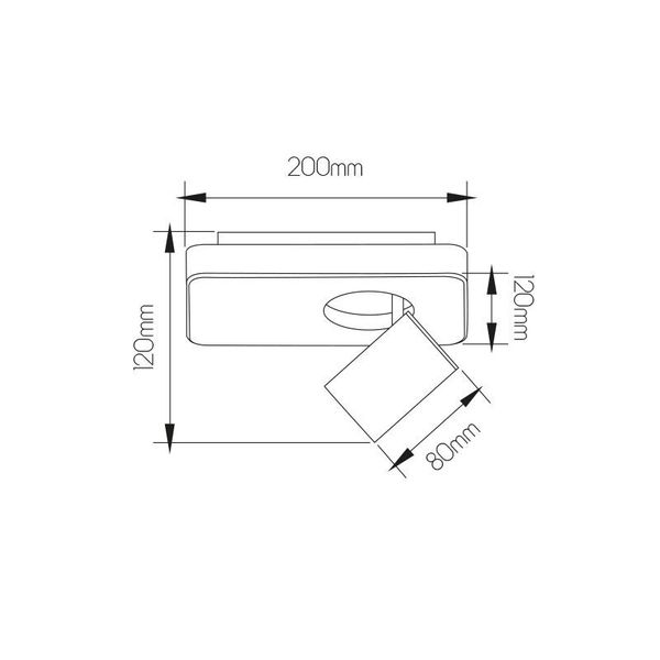 Fantasia Nysit 1L B/W/B1x4,5W GU10 dimmable LED incl.