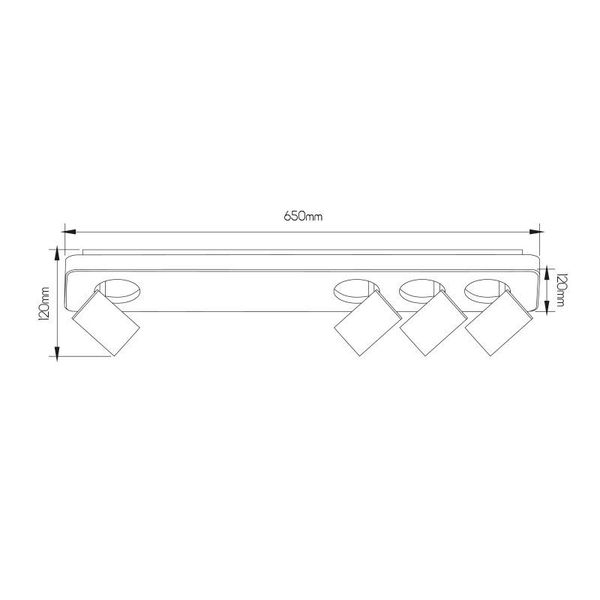 Fantasia Nysit 4L B/W/B 4x4,5W GU10 dimmable LED incl.