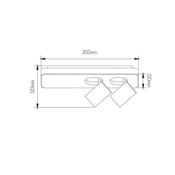 Fantasia Nysit 2L B/W/W 2x4,5W GU10 dimmable LED incl.