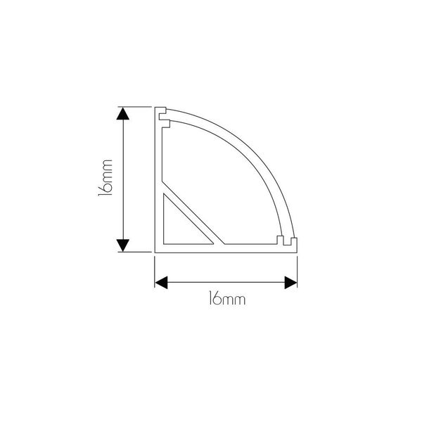 Fantasia CRONE Aluminium profile LED for strips 16*16*1000mm