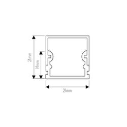 Fantasia STYXX Aluminium profile LED for strips 21*14*1000mm