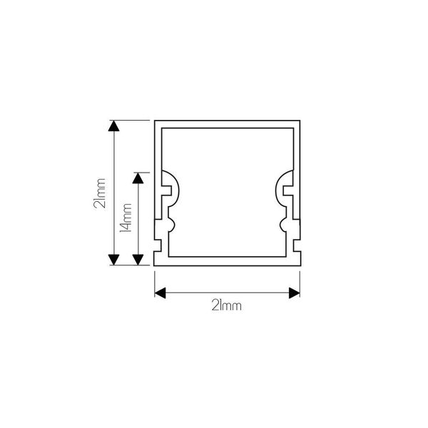 Fantasia STYXX Aluminium profile LED for strips 21*14*1000mm