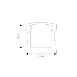 Fantasia NOTTE Aluminium profile LED for strips 17.5*15*1000mm