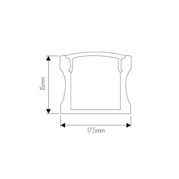 Fantasia NOTTE Aluminium profile LED for strips 17.5*15*1000mm