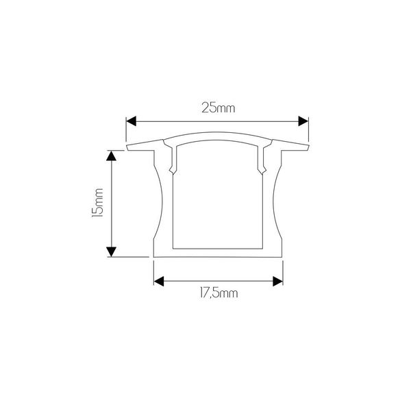 Fantasia FENNA Aluminium profile LED for strips 25*15*1000mm