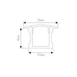 Fantasia FENNA Aluminium profile LED for strips 25*15*2000mm