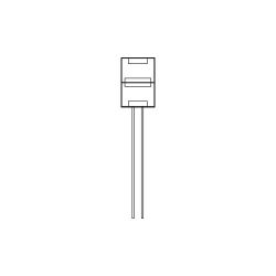 Fantasia 8mm single end connector with wire for SMD3528 flexible strip