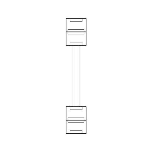 Fantasia 10mm double end connector with wire for SMD5050flexible stri