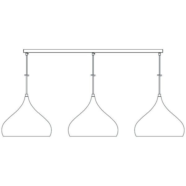 Fantasia Loose construction base for pendants 3x, white, 90cm