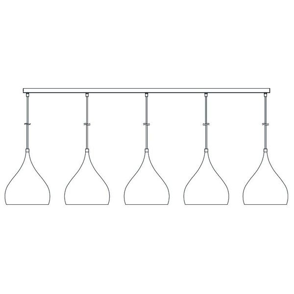 Fantasia Loose construction base for pendants 5x, white, 180cm