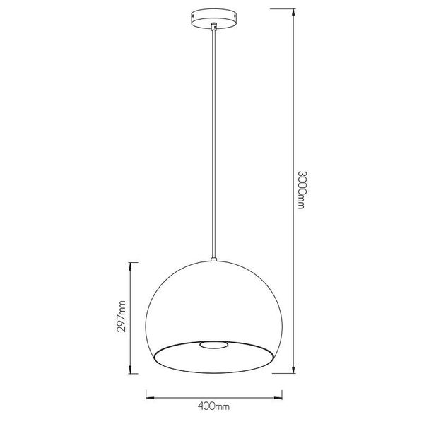 Fantasia XOLO pendant diam 400mm LED 7W dimmable sand white (300cm)