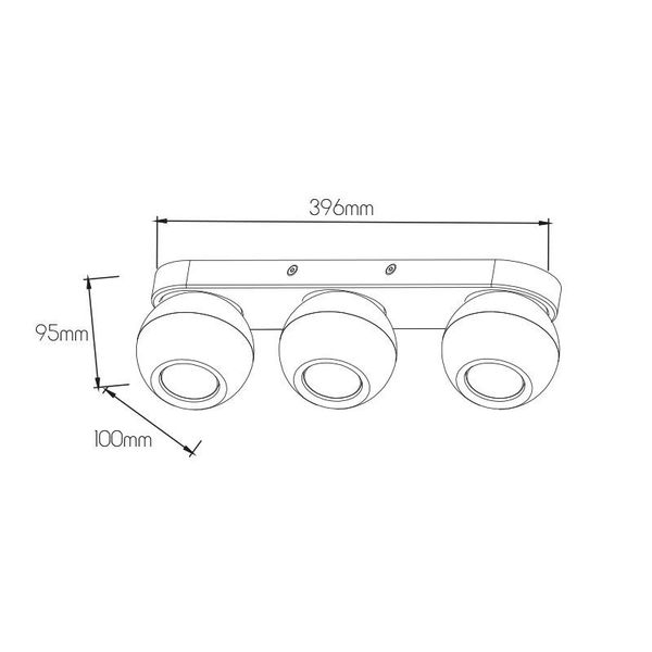 Fantasia TRITON 3L 5,5Watt 400Lm GU10 (3-step dimming) white